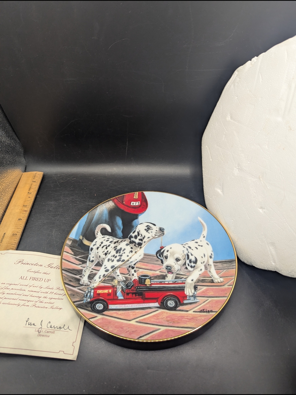 Vintage "All Fired Up” Princeton Gallery Plate Numbered Commemorative Plate